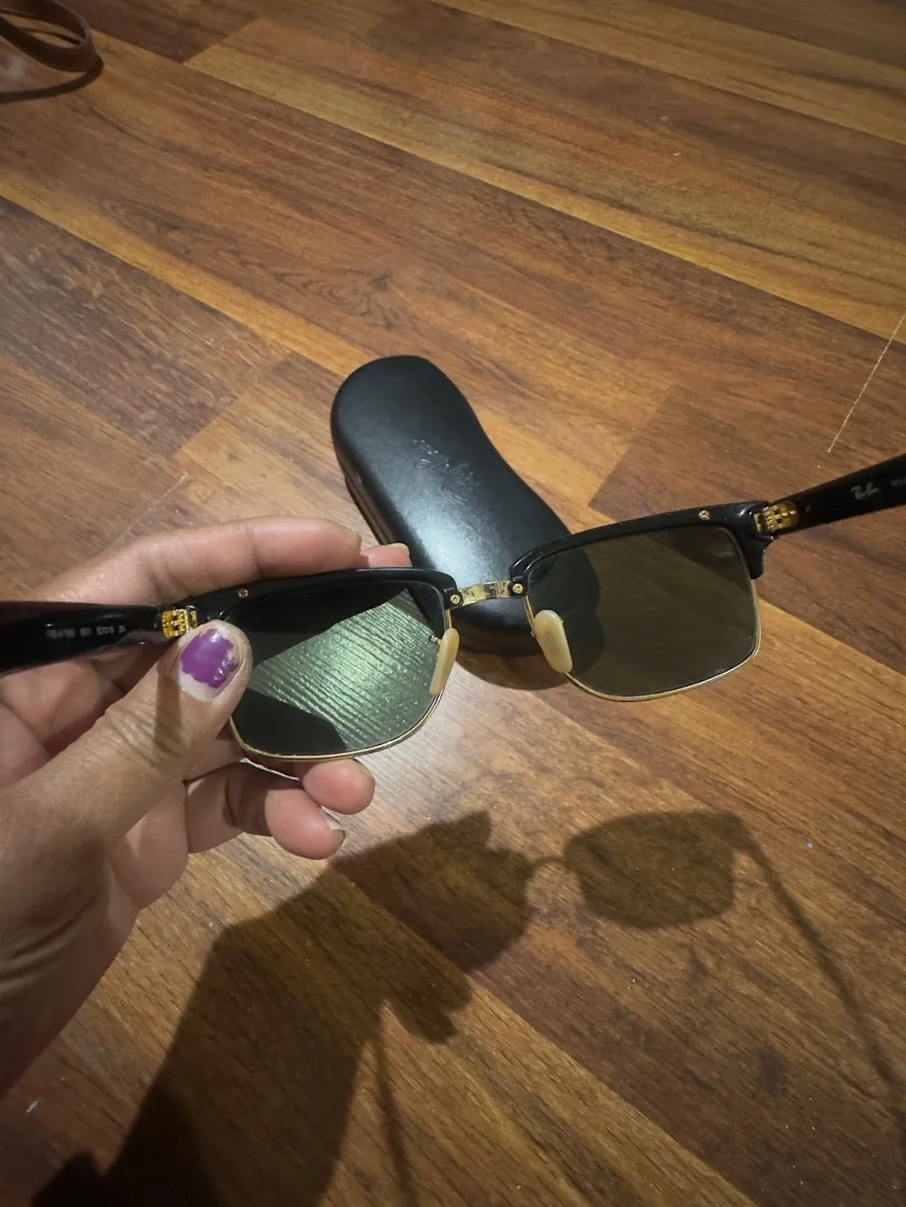 Ray-Ban Clubmaster Black and Gold Sunglasses